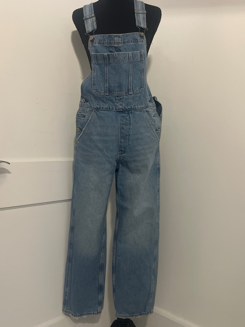 New Abercrombie & Fitch Light Blue Denim Overalls - S